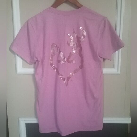 BROWNING Pink Hunting Tee Shirt Women's Size Medium - Picture 4 of 9
